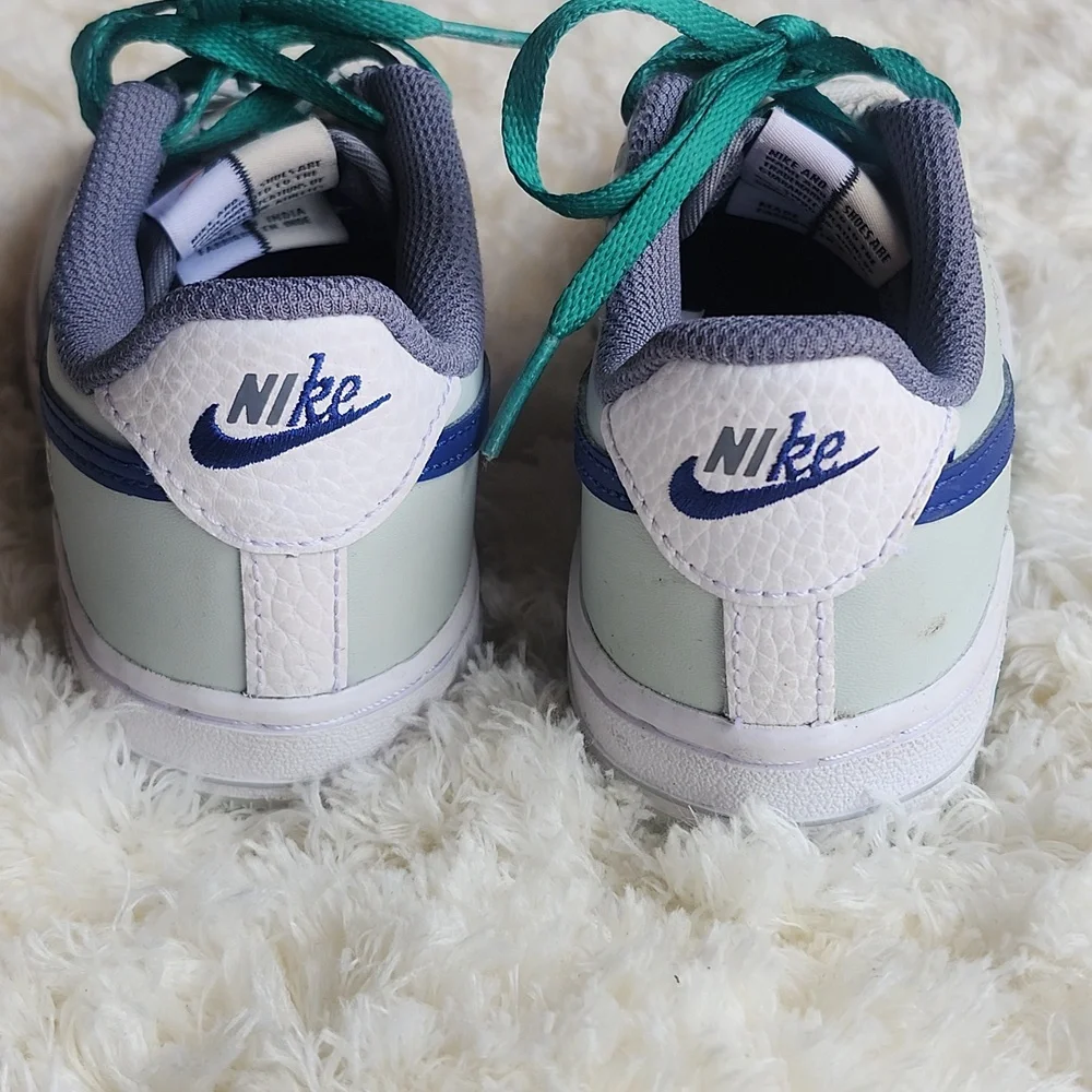 Nike Kids' Casual White & Mint Green Sneakers - Picture 3 of 6